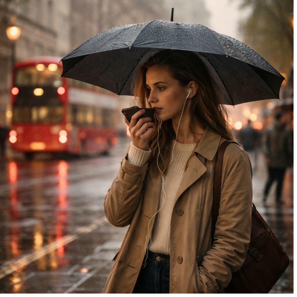 Listening in the London rain